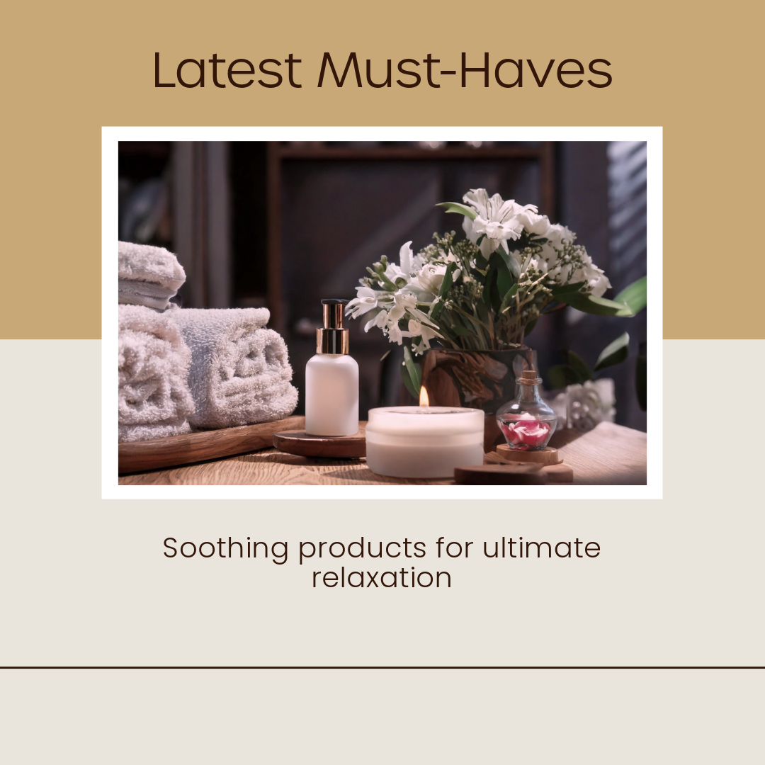candle, towels, relaxing flowers with must haves on relaxation