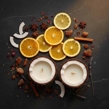 Golden Hour Scent Profile-BLEND NOTES: GOLDEN CITRUS, COCONUT CREAM, WARM AMBER wicked wonder works